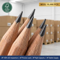 Ensemble de crayons de charpentier HB personnalisés, crayons en bois standard pour l'école et le bureau, vente en gros, impression de logo OEM