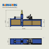 Presse hydraulique rotative à perforer 50 tonnes avec moteur pour perforation de tubes carrés, tubes ronds et aciers angulaires 220V/380V
