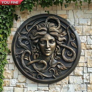YOUFINE Letrero de Bronce Fundido a la Cera Perdida Personalizado con Relieve, Estilo Rústico, Patina Verde Antigua, Logotipo y Texto Grabados, Placa Decorativa para Pared de Villa - Product Image 2