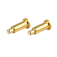 Broche Pogo Mâle Automobile Personnalisée en Laiton Plaqué Or, Type SMT, à Ressort, Longueur 1,83 mm, Diamètre 10,65 mm, avec Boîtier en Nylon