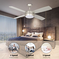 Ventilador de Techo Moderno de 52 Pulgadas con Iluminación Regulable CCT y Control Remoto para Dormitorio, al Mejor Precio