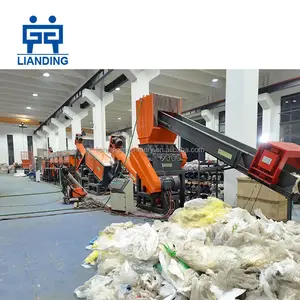 Pabrik garis mesin daur ulang limbah plastik Cuci Flim PP daur ulang otomatis
