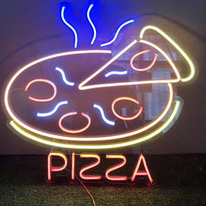 Restaurante al aire libre tienda de neón de acrílico señal intermitente Led Pizza forma de luz de neón señales Decoración - Product Image 1