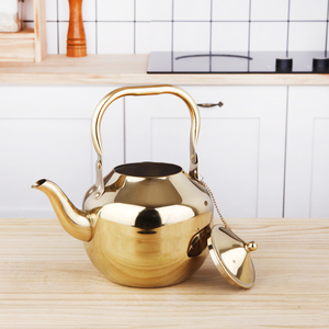 Bán buôn ấm trà Cà Phê Trà nước ấm vàng màu thép không gỉ ấm trà cho khách sạn nhà hàng - Product Image 2
