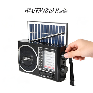 วิทยุพลังงานแสงอาทิตย์แบบหลายย่านความถี่ FM AM SW BT USB TF Card พร้อมไฟฉาย LED ชาร์จได้ พกพาสะดวก สำหรับใช้งานกลางแจ้ง ฉุกเฉิน ตั้งแคมป์ และการเดินทาง - Product Image 5