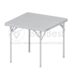 Benjia-mesa de comedor plegable de plástico para exteriores, restaurante cuadrado, color blanco, 86cm, precio de fábrica - Product Image 5