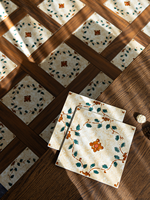 Carreaux floraux vintage de petite taille, carreaux de sol antidérapants et carreaux imitation bois pour salon, chambre, balcon et maison de thé, usage intérieur