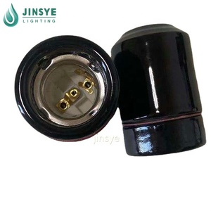 OEM tùy chỉnh CE Đen tráng men E27 Bóng Đèn Gốm ổ cắm bò sát giữ đèn cho vật nuôi Zoo - Product Image 1