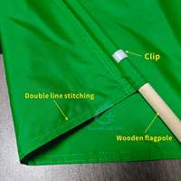 Drapeaux de course personnalisés avec logo imprimé numériquement, mât en bois, drapeau de football, drapeau d'arbitre, drapeau de signalisation, fanion d'équipe/club