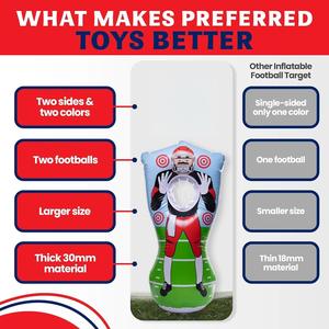 Inflatable Football Target Toss Game Set One Quarterback Practice <b>Dummy</b> with 2 Balls Pump Portable Indoor Outdoor Sports Toy - Product Image 4