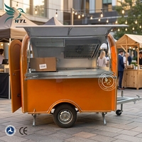 Prix de gros Nouveau chariot de nourriture de voiture mobile pour la restauration rapide Café Crème glacée Remorque alimentaire remorquable