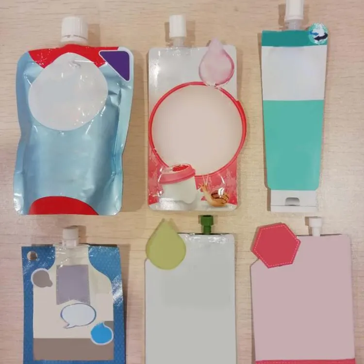 Sachet plastique à bec, emballage avec pause, 100 pièces, sacs d'emballage en mylar, sacs en plastique