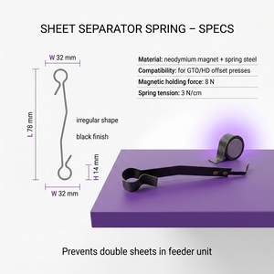Séparateur de feuilles à ressort magnétique néodyme pour pièces de machine d'impression offset <span class=keywords><strong>GTO</strong></span> - Product Image 4