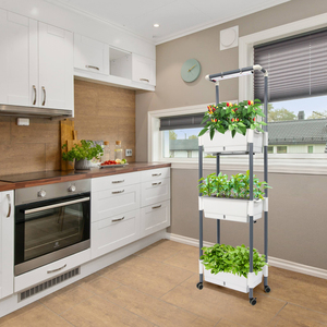 Kit de culture d'herbes à 3 étages pour l'intérieur, système de jardinage vertical intelligent avec éclairage LED, EDKFARM, source Indonésie - Product Image 3