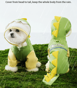 Couvre-pied tout en un Couvre-queue Meilleur imperméable pour chien Vêtements imperméables Harnais Teckel Greyhound Veste de pluie pour chien avec Dian Pawu - Product Image 5