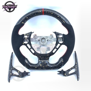 Volante de Coche Personalizado con Levas de Cambio, de Fibra de Carbono Forjada, para GTR R35 2009-2016 - Product Image 1