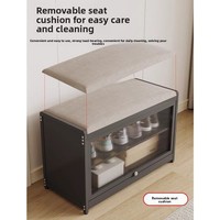 Usine cheveux raides sac souple assis tabouret armoire combinaison étagères à chaussures et stockage pour entrée à la maison changement tabouret à chaussures