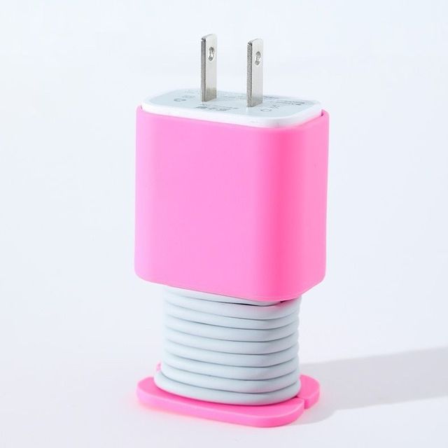 2 in 1 Silicone Cable Winder Charger Protector Cover Wire Organizer for Iphone Usb Charger Cable Charging Head Protective Case