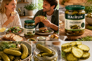 Salsicce di maiale sfilacciato a polpa spessa e succosa, con aglio e peperoncino, e cetrioli sottaceto acidi per appassionati di BBQ - Product Image 2