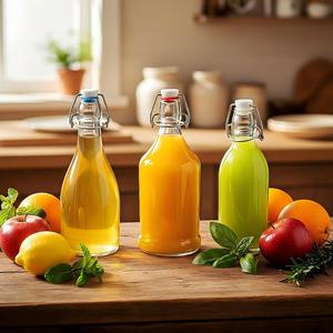 Bouteilles <span class=keywords><strong>en</strong></span> <span class=keywords><strong>verre</strong></span> rondes à bouchon basculant de 250 ml, 500 ml, 750 ml, 1000 ml pour <span class=keywords><strong>eau</strong></span> minérale et <span class=keywords><strong>eau</strong></span> gazeuse, traitement de <span class=keywords><strong>surface</strong></span> par estampage à chaud, vente <span class=keywords><strong>en</strong></span> gros - Product Image 2