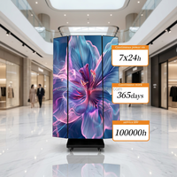 Écran d'affichage LED pliable électronique double face pour publicité intérieure, panneau GOB P1.53 P1.85 P2.5, pliable en trois parties