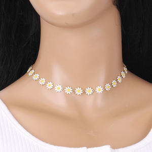 Collar de Clavícula con Diseño de Flor, Aleación de Zinc, con Diseño de Margarita, para Regalo - Product Image 5