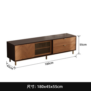 Meuble <span class=keywords><strong>TV</strong></span> en maille de cuivre de style chinois Table basse meuble <span class=keywords><strong>TV</strong></span> Simple maison salon support <span class=keywords><strong>TV</strong></span> en bois massif sur pied - Product Image 4