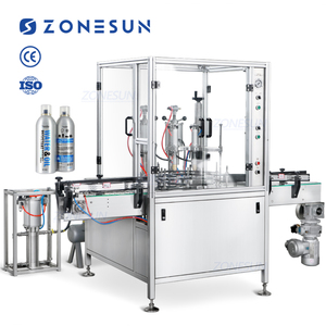 เครื่องบรรจุก๊าซอัตโนมัติแบบโมโนบล็อก 2 <span class=keywords><strong>หัว</strong></span> ZONESUN ZS-CQ2A สำหรับสเปรย์ปรับอากาศในรถยนต์ สเปรย์ฉีดผม และกระป๋องโลหะ - Product Image 1