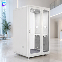 Cabine téléphonique insonorisée moderne de haute qualité pour une personne, modulaire et mobile, adaptée à une utilisation à domicile ou au bureau