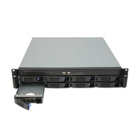 Châssis de serveur 2U 8 baies Hot Swap pour montage en rack, boîtier de serveur ATX 12" x 9.6" avec planche arrière SATA, personnalisation acceptée
