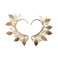 Manchette d'oreille féerique en perles délicates faites à la main, sans perçage, pour femme, usage quotidien, fête d'anniversaire
