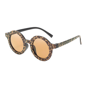 Lunettes fantaisie pour enfants, lunettes de soleil rondes à imprimé camouflage animal pour enfants, festival - Product Image 1