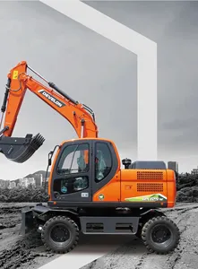 Excavadora de ruedas Develon DX125W de 12.3 toneladas, excavadora de ruedas de tránsito rápido para construcción de carreteras municipales, tuberías y paisajismo. - Product Image 6