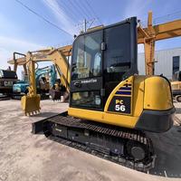 Excavatrice Komatsu PC56 d'occasion, 5,6 tonnes, mini-pelle hydraulique sur chenilles d'origine japonaise, matériel de construction en stock