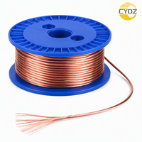 Fil CCA torsadé émaillé à faible poids 0,3-1,5 mm 130 ° Bobine de moteur C pour application d'enroulement de bobines de machine à laver