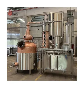 Destilería de alambiques de fábrica equipo de destilación de Ron alambique de cobre para gran venta