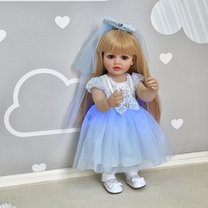 Muñeca Yeezwood Function Music <span class=keywords><strong>de</strong></span> 55 cm, <span class=keywords><strong>en</strong></span> Oferta, con Apariencia <span class=keywords><strong>de</strong></span> la Princesa Elsa, Linda Muñeca Reborn Grande para Niñas, Juguete para Bebés, Compañera <span class=keywords><strong>de</strong></span> Juegos Realista para Manualidades - Product Image 5