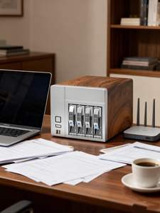 Boîtier <span class=keywords><strong>Mini</strong></span> <span class=keywords><strong>ITX</strong></span> NAS-04 avec 4 baies HDD Hot-Swap-Conception de grain de bois pour le stockage à la maison/au bureau et le cloud privé - Product Image 4