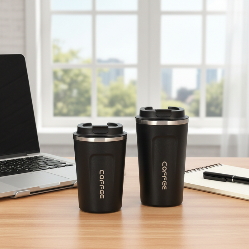 Portable Double Vacuum Thermos Cup Smart