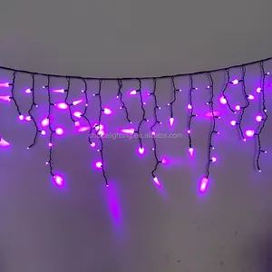 Wholesale Violet Lighting 220V Purple Color Waterproof LED Icicle Lights For Wedding Decorations