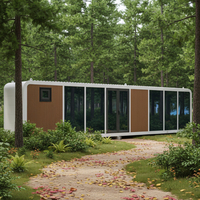 Sinoy Compact Smart Apple Tiny House Solution, Cápsula Espacial Prefabricada, Cabaña Glamping Pod, Hotel Villa Tienda de Acero, Diseño Moderno de 40 pies