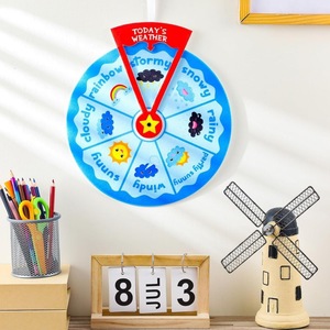 Juguetes educativos transfronterizos para preescolar, decoración de aulas, juguetes de tela de fieltro, material didáctico en inglés, meteorología, vaneo meteorológico, <span class=keywords><strong>emociones</strong></span> - Product Image 1