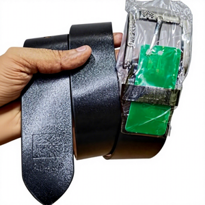 Cinturón de Cuero Vacuno Personalizable Natura, Estilo Vintage, para Hombres, Mujeres y Niños, Hebilla Cuadrada de Acero Ecológica, Talla Personalizada - Product Image 5