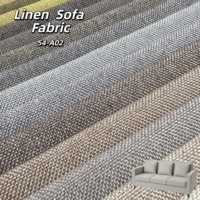 Tissu d'ameublement léger effet lin, respirant, 100 % polyester teint en fil, enduit PA, design de mode chinois