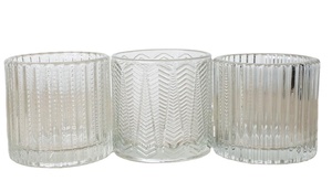 Petits porte-bougies en verre diamanté pour bougies chauffe-plat ou fabrication de bougies - Product Image 5