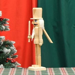 Tự làm trống 38cm không sơn <span class=keywords><strong>nutcracker</strong></span> con rối người lính trang trí trang trí chưa hoàn thành gỗ <span class=keywords><strong>nutcracker</strong></span> cho bức tranh tự làm - Product Image 4
