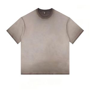 230GSM Custom Logo Batik Washed Gradient <b>T</b>-<b>Shirt</b> Pure Cotton Drop Shoulder Oversized Retro Street Crew Neck Tee - Product Image 3