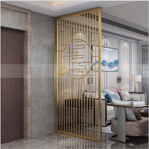 EX070 Modern Classic Stainless Steel Foldable Multi-Functional Partition Laser Cut <b>Screen</b> for Living Room Divider Elegant Home - Product Image 5