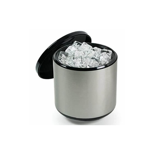 Cubo de <span class=keywords><strong>Hielo</strong></span> de Latón Plateado de Gran Tamaño de 10L <span class=keywords><strong>con</strong></span> <span class=keywords><strong>Tapa</strong></span> Negra, Cubo de <span class=keywords><strong>Hielo</strong></span> para Cerveza, Champán y Vino - Product Image 2