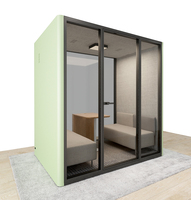 Cabine d'interprétation insonorisée modulaire, cabine d'enregistrement vocal portable, salle de réunion silencieuse, studio acoustique professionnel